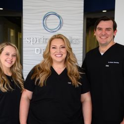 Spring Oaks Dental - Meet our providers!(From left to right) Dr. Rachel Buckley, Dr. Kassi Klein (owner), & Dr. Blake Swonke.
