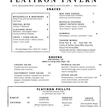 Flatiron Tavern - Menu - Sandwiches Near Me - Columbus, Ohio Flatiron Tavern - Menu - Sandwiches Near Me - Columbus, Ohio