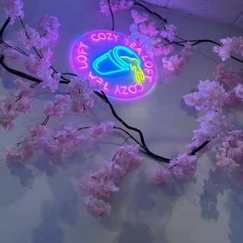 Cozy Tea Loft - Neon Sign - Bubble Tea Near Me - San Jose, California