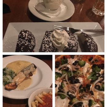 Antonio's Trattoria - Salmon, primavera pie, vanilla gelato & tartufo:) yummyyyy - Italian Near Me - Bronx, New York