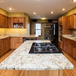 Northern Granite and Marble - Leathered Typhoon Bourdeaux Kitchen