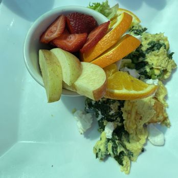 Cravings - Spinach and goat cheese scramble comes with toast, upgraded to fruit for a small charge. - Breakfast & Brunch Near Me - Chester, California