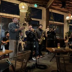 Re/creation Cafe - Four horns, two guitars and a drummer!