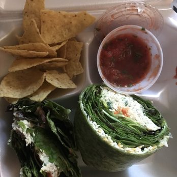 Peace in the Garden Cafe - Chicken salad wrap! HUGE - Breakfast & Brunch Near Me - Rockledge, Florida
