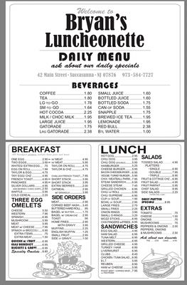 Menu photo 7 Bryans Luncheonette Succasunna, NJ Menu photo 7 Bryans Luncheonette Succasunna, NJ