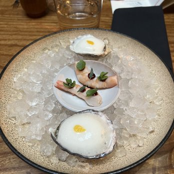 Lazy Bear - Seafood Duo (Gulf Shrimp + Kusshi oyster) - New American Near Me - San Francisco, California