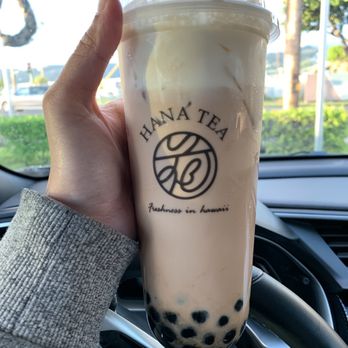 Hana Tea - Brown sugar milk tea with cheese foam and regular boba - Bubble Tea Near Me - Honolulu, Hawaii