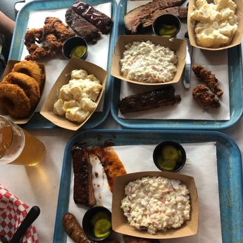 NoBull Smokehouse - Sticky Ribs, Beef Brisket, Chicken Fingers, Creamy Coleslaw, Grandma's Potato Salad, Onion Rings, Peach cider - Bars Near Me - Fargo, North Dakota NoBull Smokehouse - Sticky Ribs, Beef Brisket, Chicken Fingers, Creamy Coleslaw, Grandma's Potato Salad, Onion Rings, Peach cider - Bars Near Me - Fargo, North Dakota