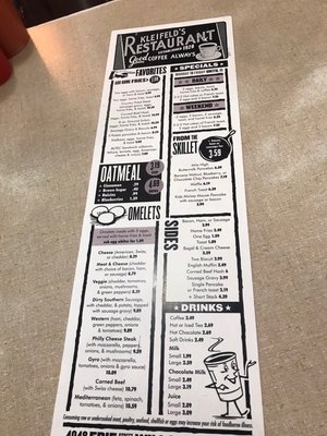 Menu photo 4 Kleifelds Restaurant Willoughby, OH