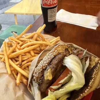 Burger District LA - Veggie Burger with fries - Burgers Near Me - Los Angeles, California
