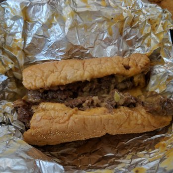 Grant's Philly Cheesesteaks - Half cheesesteak with Cheese Whiz, mushrooms, and onions - Sandwiches Near Me - Portland, Oregon