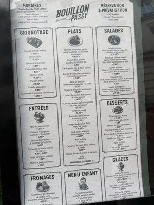Menu photo 3 Bouillon Passy Paris, 75 Menu photo 3 Bouillon Passy Paris, 75