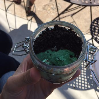 Val's Cheesecakes - Inside of mint chocolate cheesecake. - Desserts Near Me - Dallas, Texas