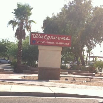 Walgreens - a sign for a drive thru pharmacy - Drugstores Near Me - Surprise, Arizona Walgreens - a sign for a drive thru pharmacy - Drugstores Near Me - Surprise, Arizona