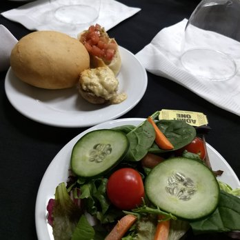 The Dinner Detective - Side salad and roll - Dinner Theater Near Me - Green Bay, Wisconsin