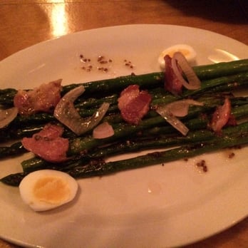 Haymaker Bar and Kitchen - Grilled asparagus with pancetta, pickled shallots and quail egg - yum! - Gastropubs Near Me - New York, New York Haymaker Bar and Kitchen - Grilled asparagus with pancetta, pickled shallots and quail egg - yum! - Gastropubs Near Me - New York, New York