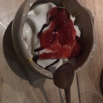 Robin - Sesame frozen yogurt with strawberry and a balsamic reduction - Sushi Bars Near Me - San Francisco, California Robin - Sesame frozen yogurt with strawberry and a balsamic reduction - Sushi Bars Near Me - San Francisco, California
