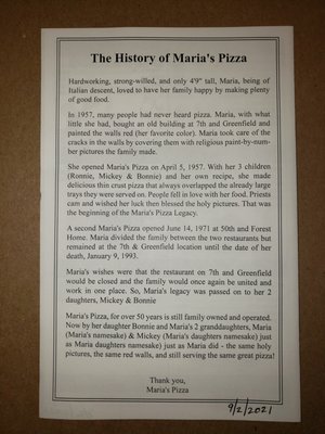 Menu photo 1 Maria's Pizza Milwaukee, WI