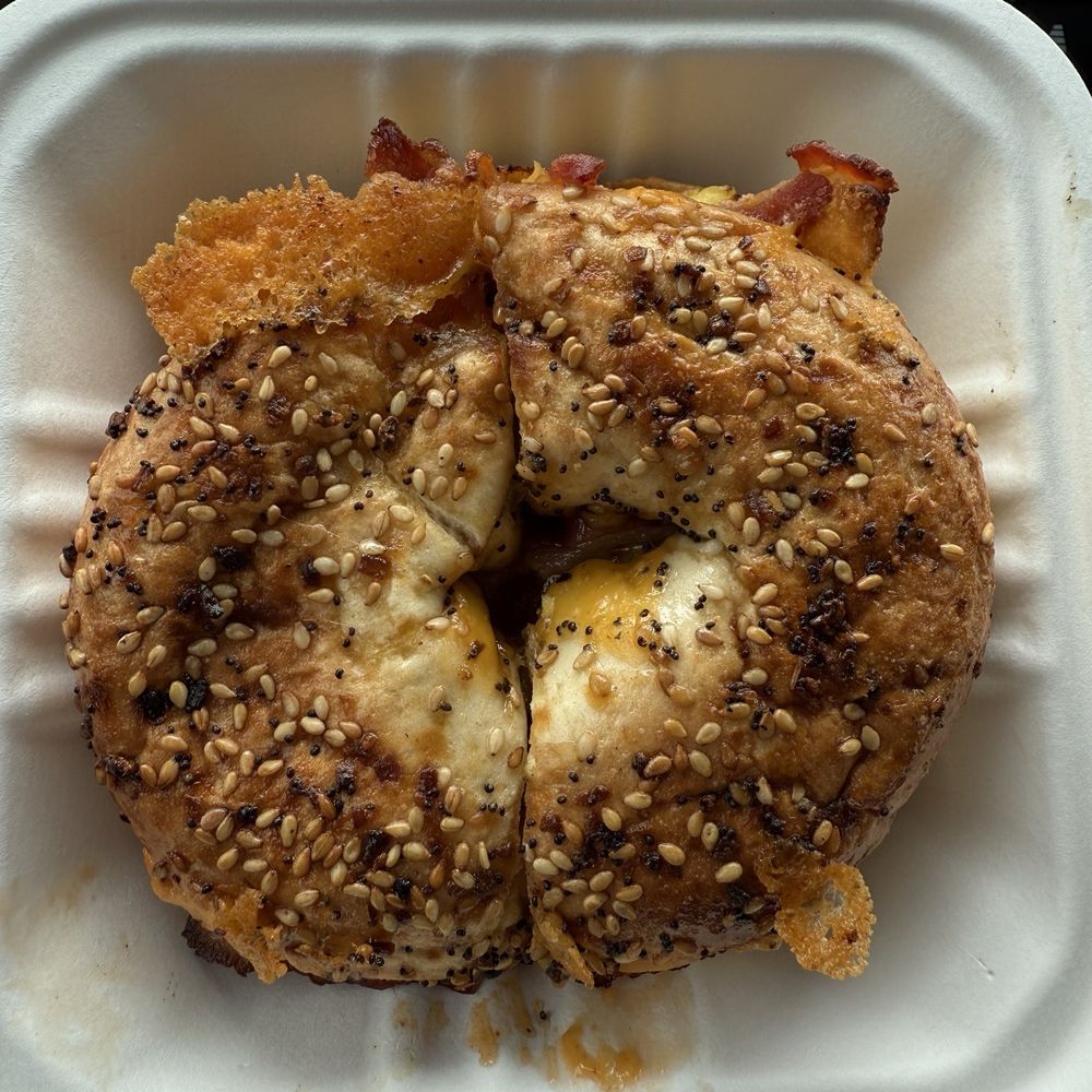 Blk Dot Coffee - BEC on Everything Bagel - Breakfast & Brunch Near Me - Cypress, California Blk Dot Coffee - BEC on Everything Bagel - Breakfast & Brunch Near Me - Cypress, California