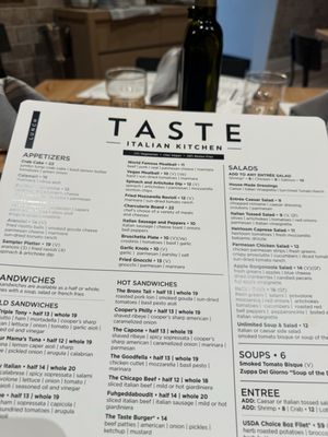 Menu photo 1 Taste Italian Kitchen Ridgeland, MS Menu photo 1 Taste Italian Kitchen Ridgeland, MS