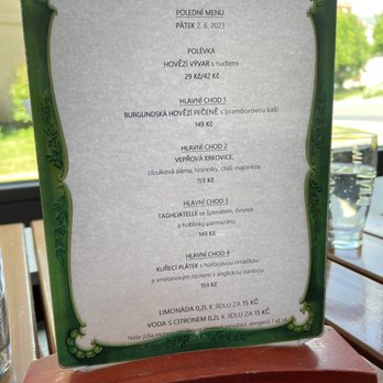 Hotel Karel IV - The menu for the day. - Hotels Near Me - Turnov, LI Hotel Karel IV - The menu for the day. - Hotels Near Me - Turnov, LI