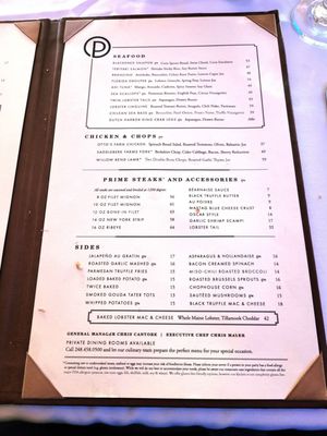 Menu photo 4 Ocean Prime Troy, MI