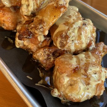 Chomp Kitchen and Drinks - Honey mustard wings - American Near Me - Providence, Rhode Island Chomp Kitchen and Drinks - Honey mustard wings - American Near Me - Providence, Rhode Island