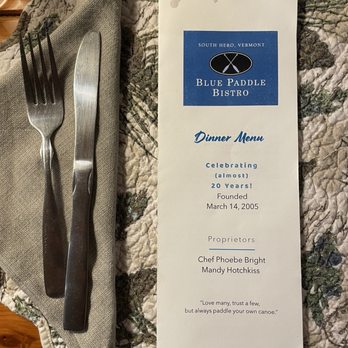Blue Paddle Bistro - New American Near Me - South Hero, Vermont