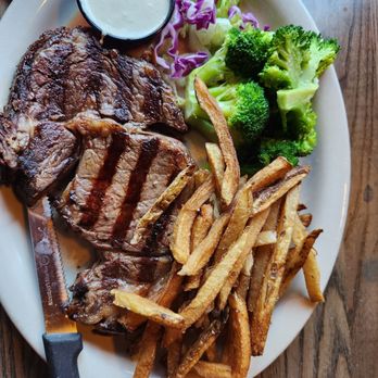 Greentown Grille - King cut prime rib with the fresh cut fries. - American Near Me - Greentown, Pennsylvania