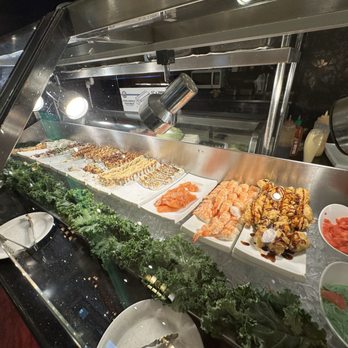 Super 6 Buffet - Sushi / Sashimi section (Sashimi only available Saturday and Sunday. Lame!) - Buffets Near Me - Missouri City, Texas