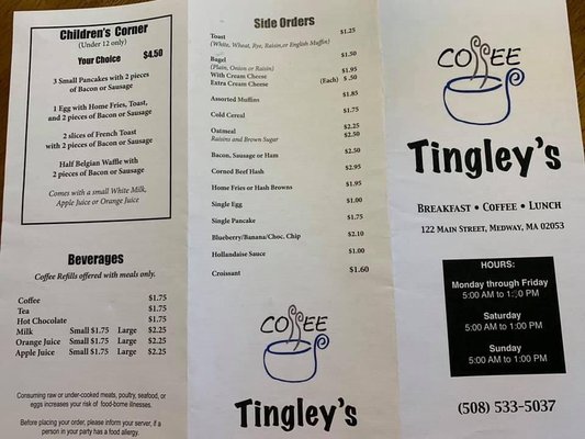 Menu photo 3 Tingley's Medway, MA