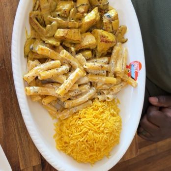Only Chicken - Curry Chicken w/mushrooms side pasta and extra rice. - Chicken Shop Near Me - Nashville, Tennessee