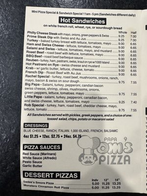 Menu photo 1 Papa Tom's Pizza Idaho Falls, ID