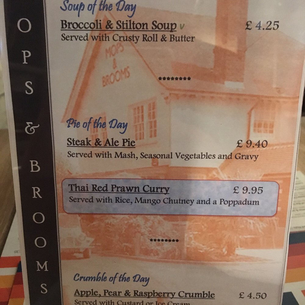 Mops & Brooms - Daily specials - Pubs Near Me - Borehamwood, HRT Mops & Brooms - Daily specials - Pubs Near Me - Borehamwood, HRT
