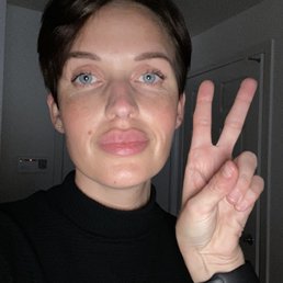 Pixie type cut from just past my shoulders before :)