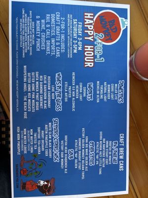 Menu photo 1 Bad Monkey Ocean City, MD