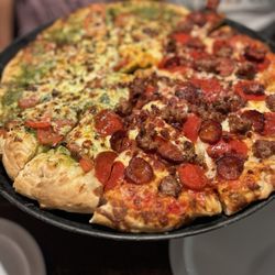 Old Town Pizza - Half pesto and conductor