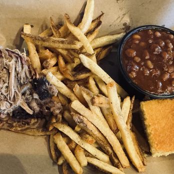 Mission BBQ - Pulled pork, fries, baked beans and sweet cornbread - Barbeque Near Me - Lady Lake, Florida Mission BBQ - Pulled pork, fries, baked beans and sweet cornbread - Barbeque Near Me - Lady Lake, Florida