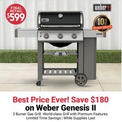 Norridge Ace Hardware Home Center - SAVE $180 on Weber Genesis II Grills!
Order online or in-store! Pick up at any of our locations or have it delivered! #WeberGrills #OnSale