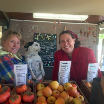 Fran's Original Farm Stand - The energy behind the counter, Trish with Trixie and Kay. - Farmers Market Near Me - Escondido, California