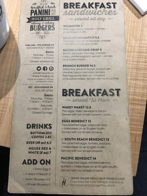 Menu photo 3 Holy Grill Calgary, AB Menu photo 3 Holy Grill Calgary, AB