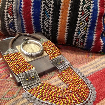 Karma Fine Crafts - Indian vintage silver and ethnic bead necklace. - Home Decor Near Me - Newton, Massachusetts