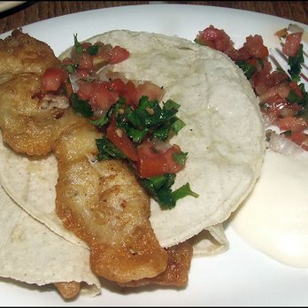 Mariscos Quina - Fried fish, each is placed on a bed of two lightly toasted corn tortillas, topped with fresh salsa, how does it get better? - Mexican Near Me - Tijuana, BCN