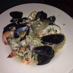 Linguini and seafood