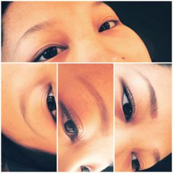 Brow Down And Kiss My Lash - Classic textured lash extensions with Brow tint