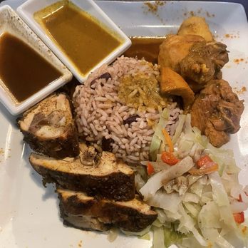 Irie Diner Caribbean Restaurant - Jerk chicken, Curry chicken, cabbage, rice and red beans - Caribbean Near Me - Orange Park, Florida