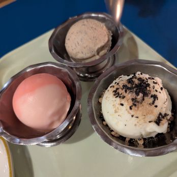 Xiao Ye - Taste of All Three (Milk Tea Gelato, Fior did Latte Gelato, Blood Orange and Grapefruit Sorbet Swirl) - New American Near Me - Portland, Oregon Xiao Ye - Taste of All Three (Milk Tea Gelato, Fior did Latte Gelato, Blood Orange and Grapefruit Sorbet Swirl) - New American Near Me - Portland, Oregon