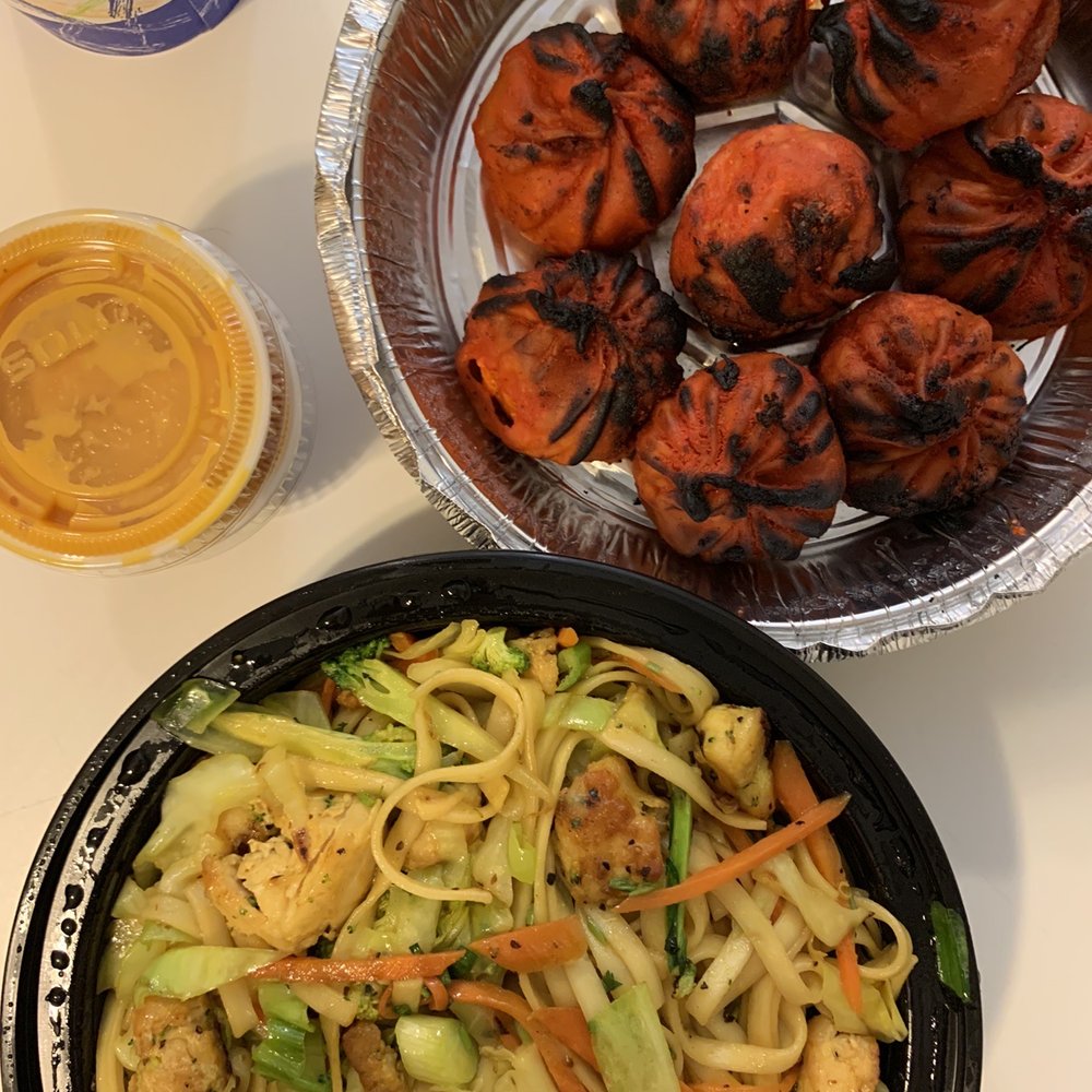 Kantipur Cafe - Tandoori Chicken Momo and Chicken Chow Mein - Indian Near Me - Cambridge, Massachusetts