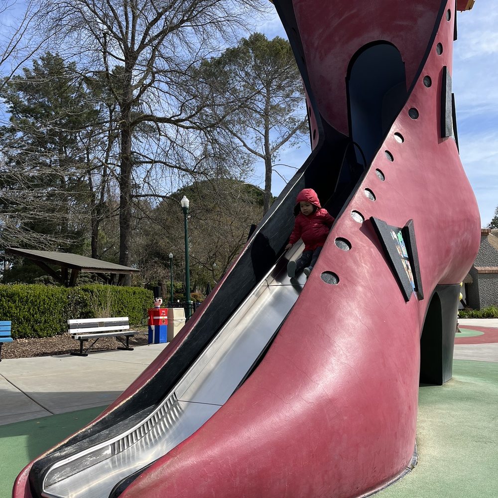 Fairytale Town - Sliding down the shoe that an old lady lived in - Amusement Parks Near Me - Sacramento, California Fairytale Town - Sliding down the shoe that an old lady lived in - Amusement Parks Near Me - Sacramento, California