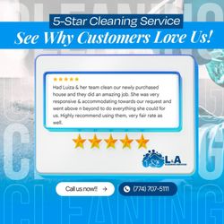 L&A CLEANING SERVICES - Professional & Reliable Cleaning! Thorough & detailed cleaning Reliable & professional team Using your preferred cleaning products